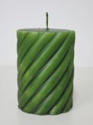 MİSSİ SPİRAL SİLİNDİR MUM- 10 CM KIRMIZI