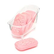 Dekoratif Küvetli Pembe Sabun Banyo Seti