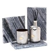 Dekoratif Sunumluk Antrasit Doğal Mermer Taş - 12x23 cm