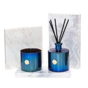 Dekoratif Sunumluk Gri Dalgalar Doğal Mermer Taş - 12x23 cm