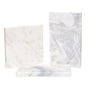 Dekoratif Sunumluk Gri Dalgalar Doğal Mermer Taş - 12x23 cm