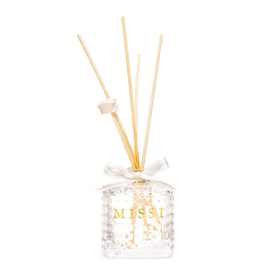 100 ml Kare Kristal Cam Şişe Yasemin Sandal Oda Kokusu