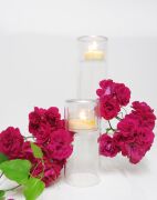 MİSSİ 20 CM CLEAR CAM MUMLUK VE TEALIGHT SETİ