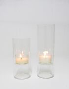 MİSSİ 20 CM CLEAR CAM MUMLUK VE TEALIGHT SETİ