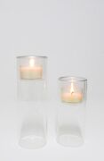 MİSSİ 20 CM CLEAR CAM MUMLUK VE TEALIGHT SETİ