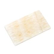 Dekoratif Sunumluk Beyaz Dalgalar Doğal Mermer Taş - 27x16 cm