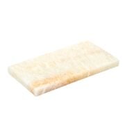 Dekoratif Sunumluk Beyaz Dalgalar Doğal Mermer Taş -12x23 cm