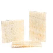 Dekoratif Sunumluk Beyaz Dalgalar Doğal Mermer Taş - 20x20 cm