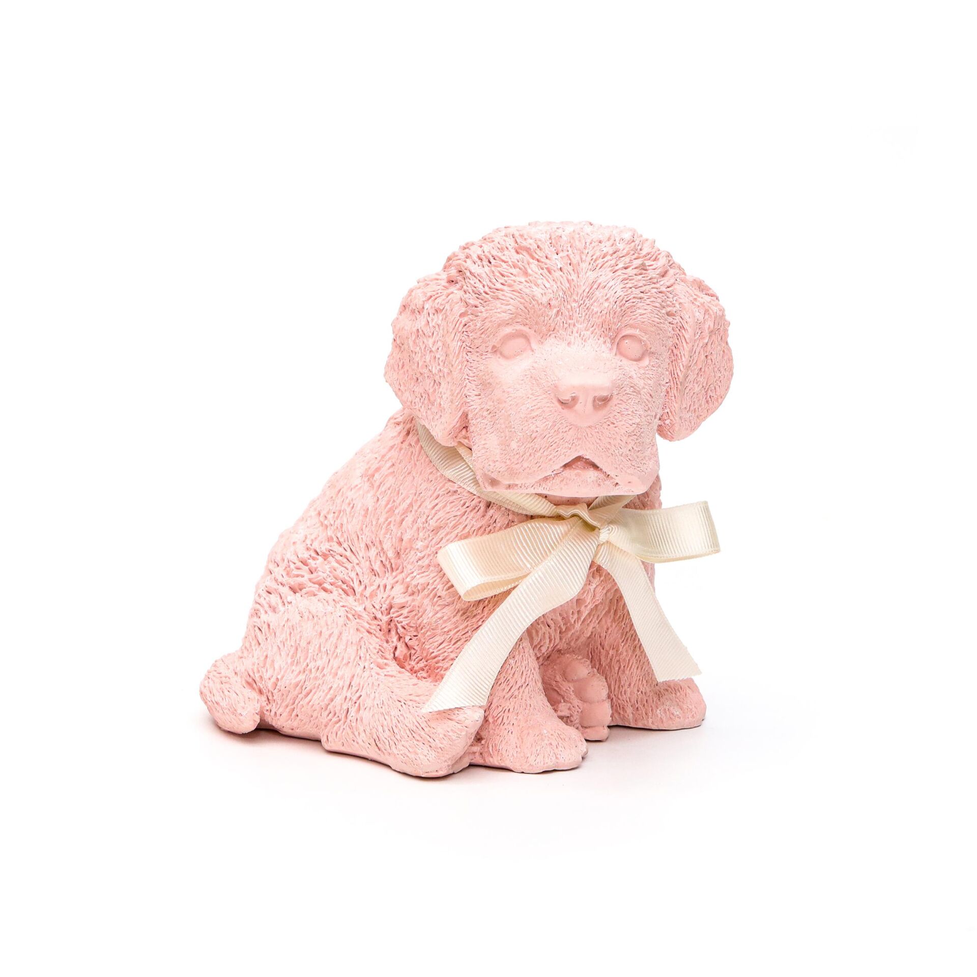 Dekoratif Vanilya Sandal Kokulu Pembe Köpek Biblo/Heykel