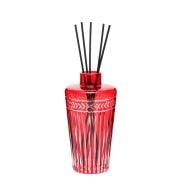 Kırmızı Kristal Kesme Cam Şişe Black Vanilya Oda Kokusu (23 cm)