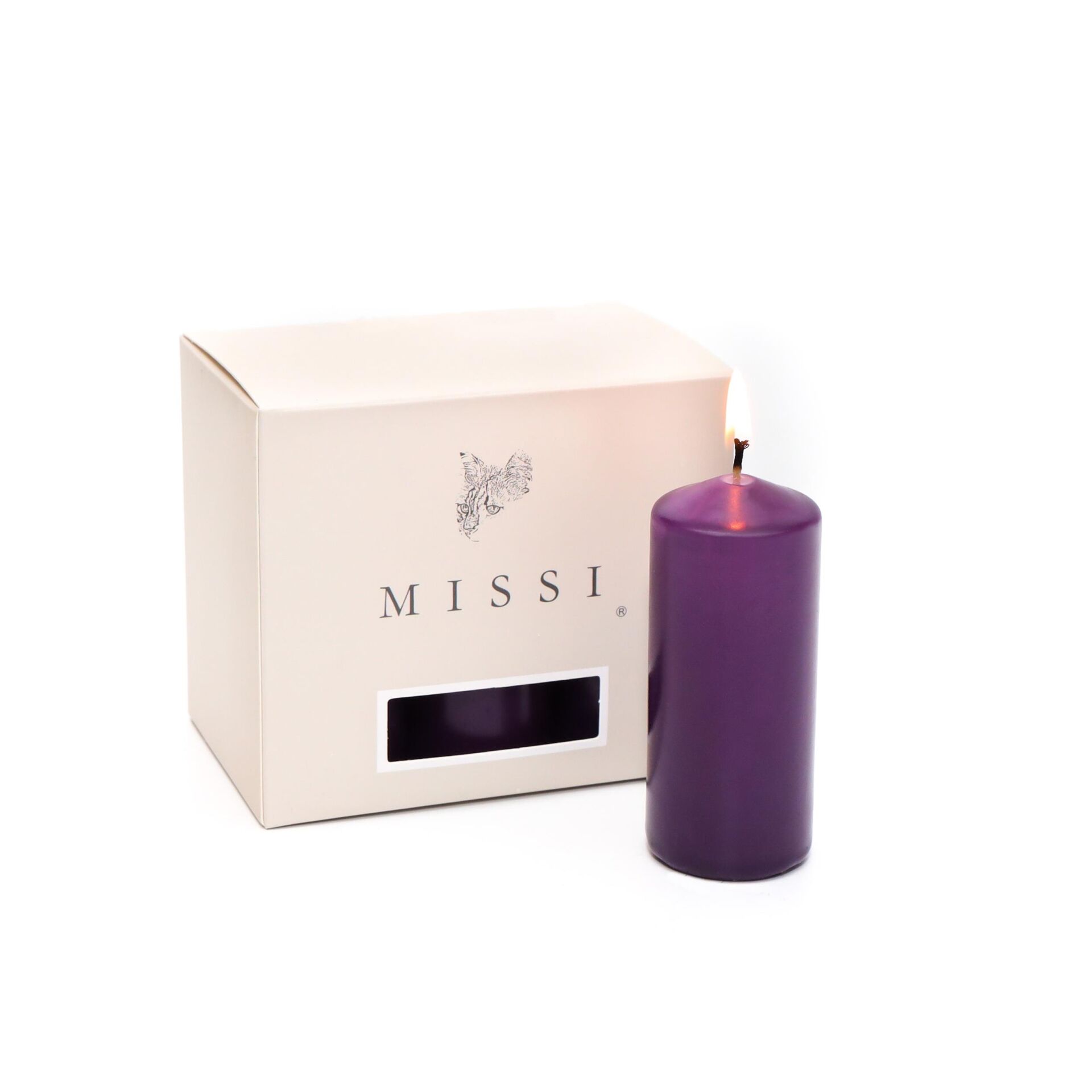 6 adet Mor Bar Mum Seti (3,5x8cm)