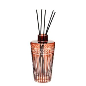 Kahverengi Kristal Kesme Cam Şişe Dark Amber Oda Kokusu (23 cm)