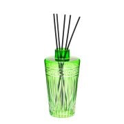 Yeşil Kristal Kesme Cam Şişe Oud Vanilya Oda Kokusu (23 cm)