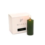 6 adet Yeşil Bar Mum Seti (3,5X8 cm)