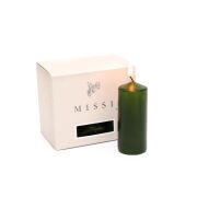 6 adet Yeşil Bar Mum Seti (3,5X8 cm)