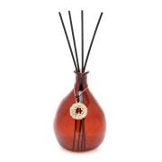 Altın Kapmala Broşlu Kahverengi Cam Şişe Dark Amber Oda Kokusu