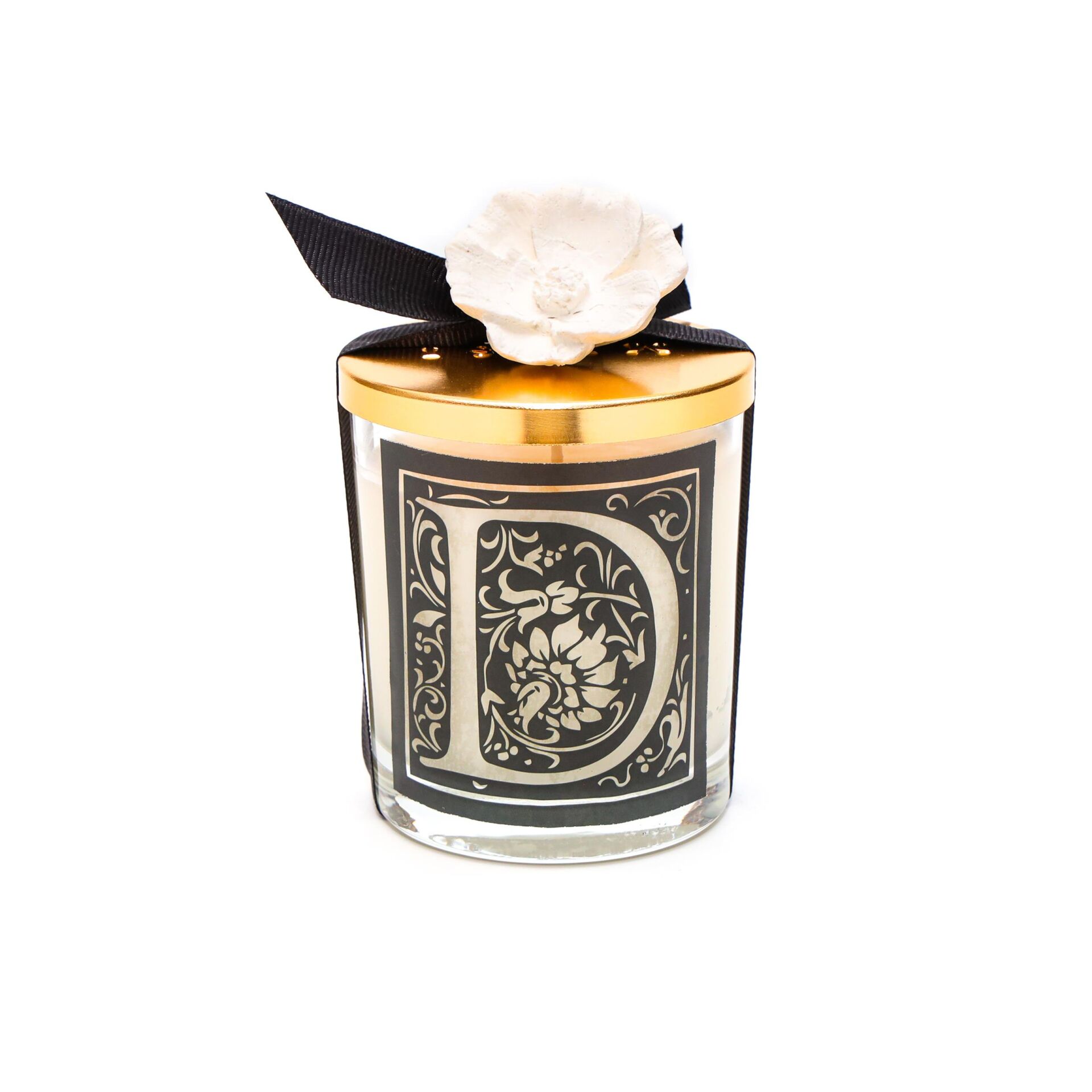 Kişiye Özel D Harfi Yasemin Sandal Vegan Mum(140 gr)