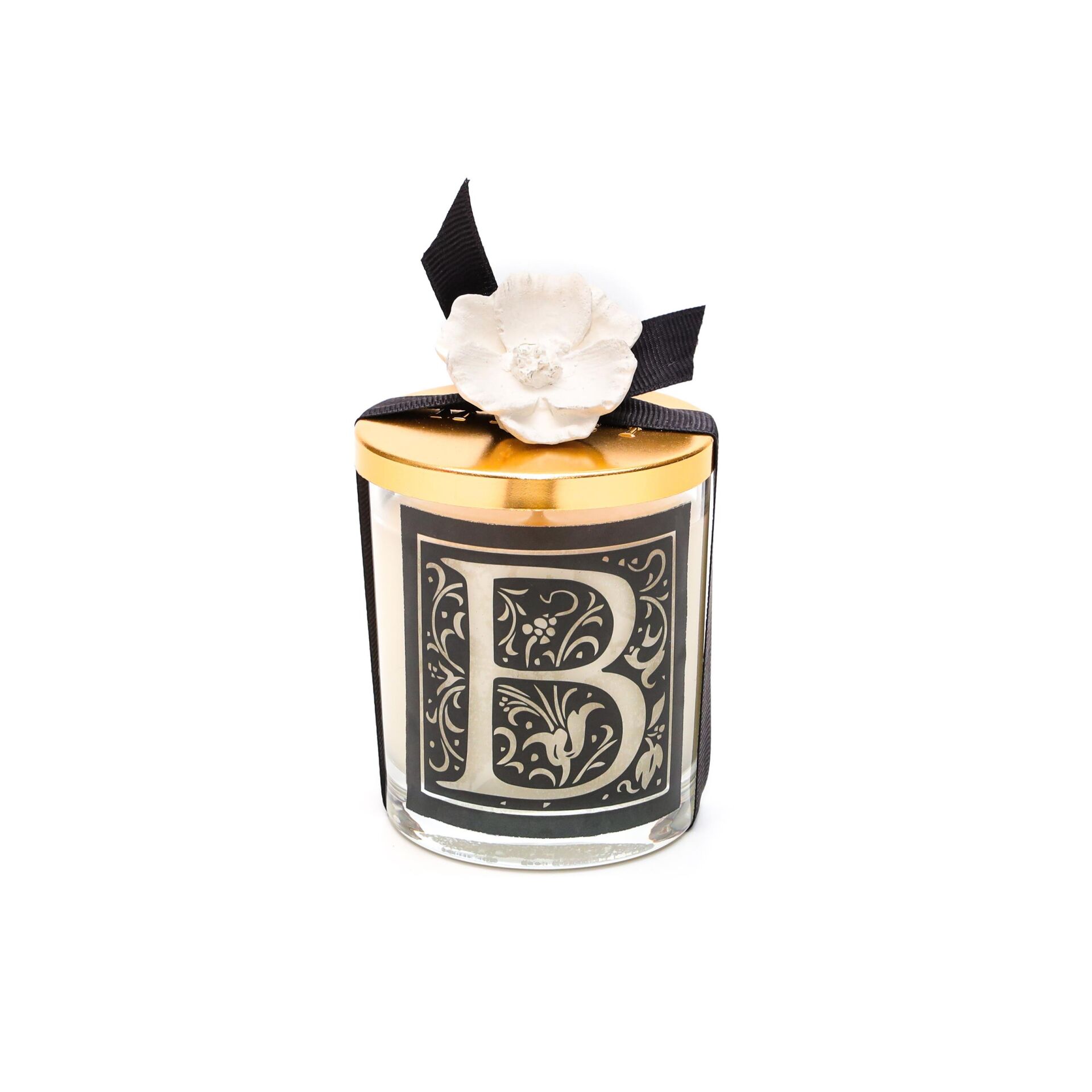 Kişiye Özel B Harfi Yasemin Sandal Vegan Mum (140 gr)