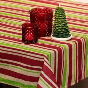 Renkli Çizgili Pamuklu Masa Örtüsü (140x180)