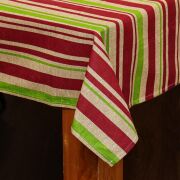 Renkli Çizgili Pamuklu Masa Örtüsü (140x180)