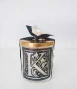 Kişiye Özel K Harfi Yasemin Sandal Vegan Mum (140 gr)