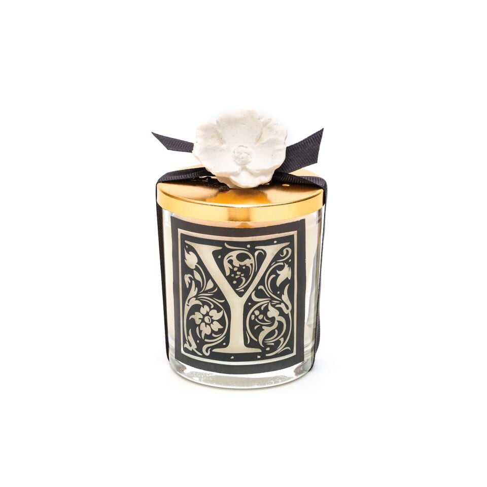 Kişiye Özel Y Harfi Yasemin Sandal Vegan Mum(140 gr)