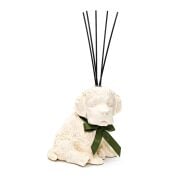 Dekoraitf Ekru Köpek Heykel Yasemin Sandal Oda Kokusu