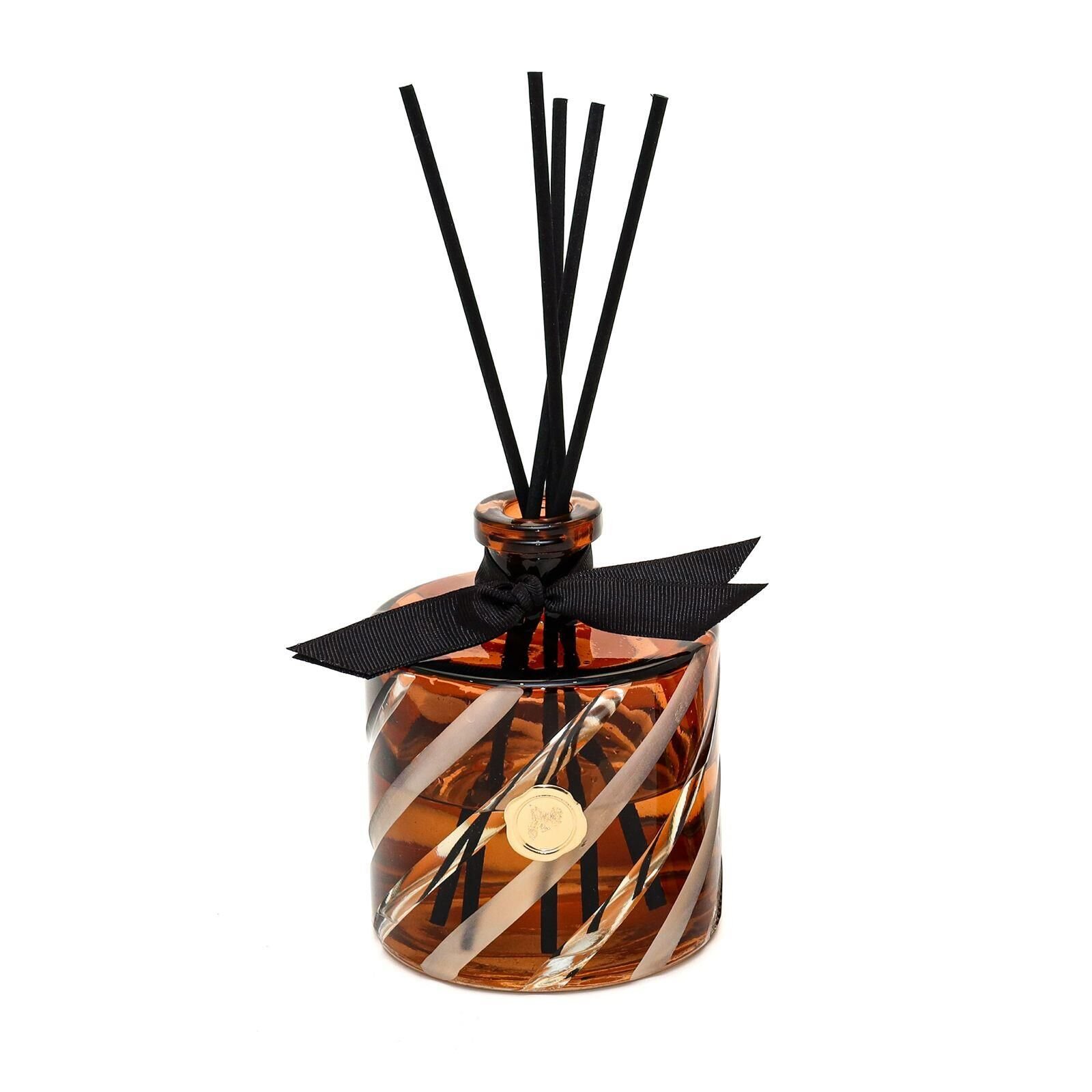 500 ml Kahverengi Spiral Kesme Cam Şişe Dark Amber Oda Kokusu