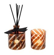 500 ml Kahverengi Spiral Kesme Cam Şişe Dark Amber Oda Kokusu