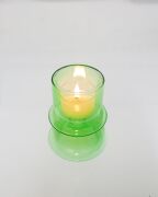MİSSİ AYAKLI YEŞİL CAM MUMLUK VE TEALIGHT SETİ