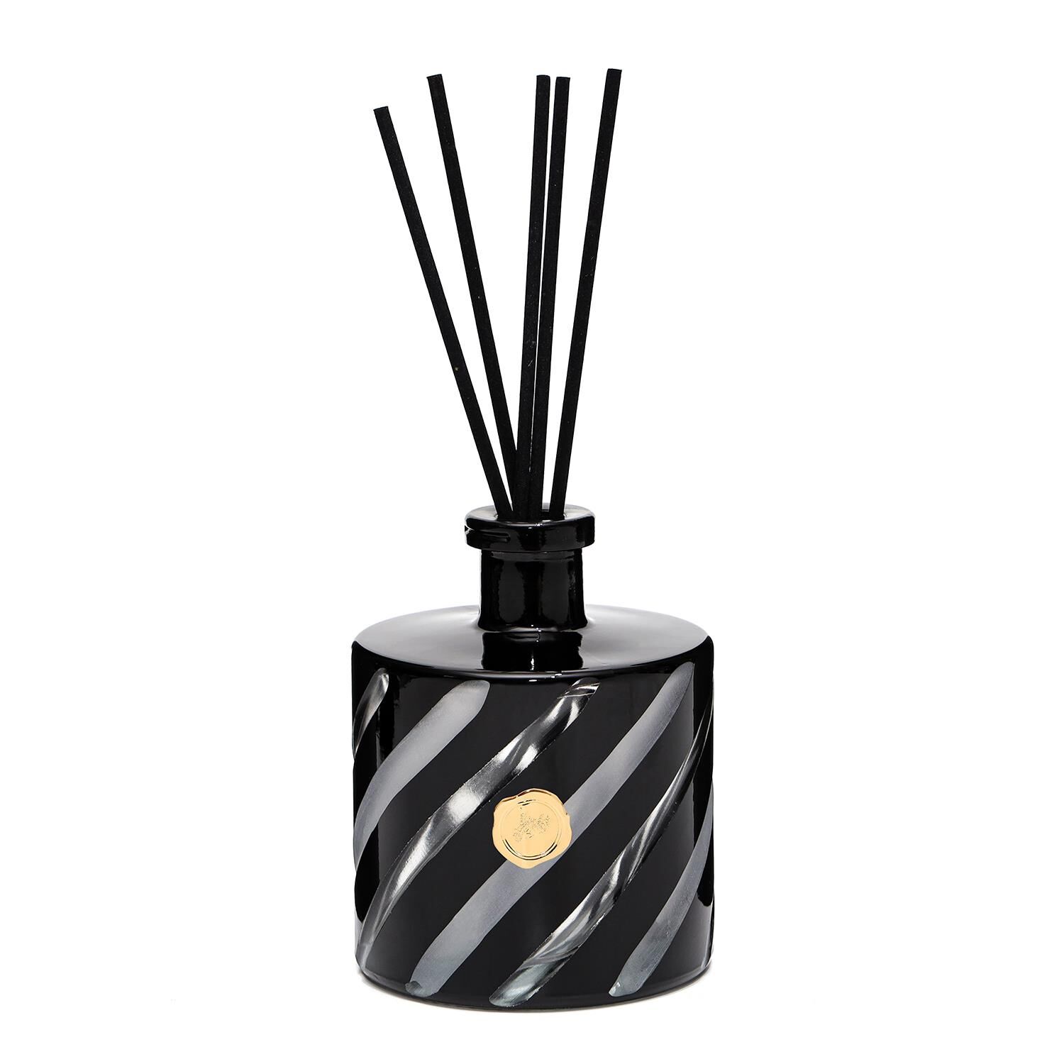 500 ml Spiral Kesme Cam Black Vanilya Oda Kokusu