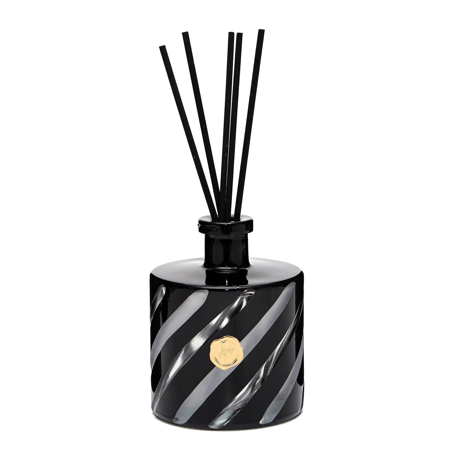 500 ml Spiral Kesme Cam Black Vanilya Oda Kokusu