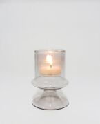 MİSSİ AYAKLI SİYAH CAM MUMLUK VE TEALIGHT SETİ