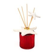 500 ml Kırmızı Fitilli Cam Deniz Yıldızı Taşlı Bosphorus Oda Kokusu