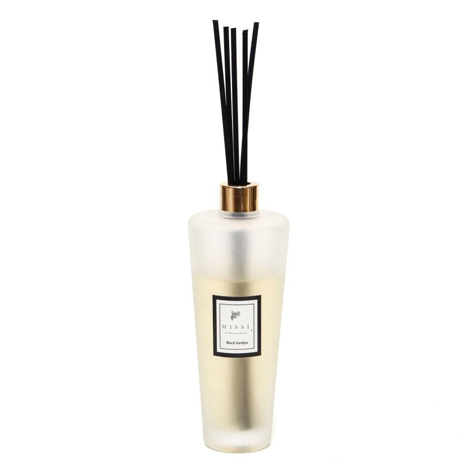 400 ml Buzlu Konik Cam Black Vanilya Oda Kokusu