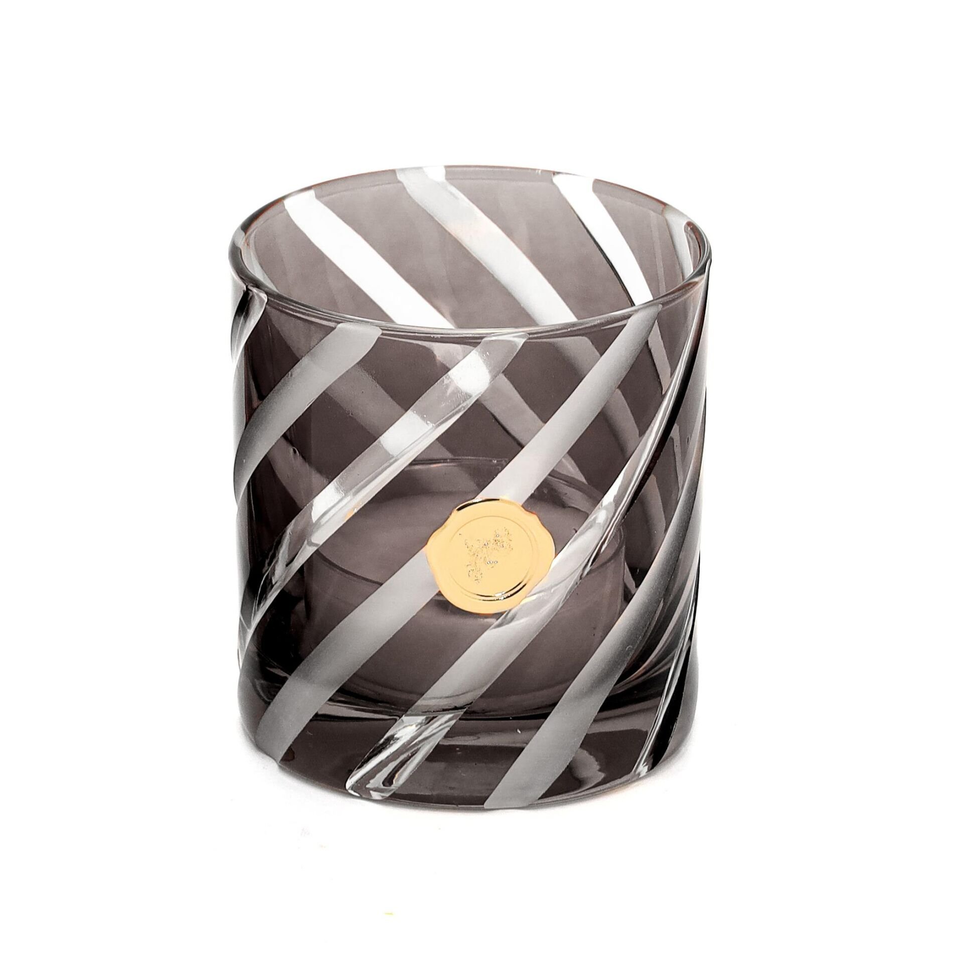 Siyah Spiral Kesme Cam Mumluk