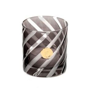 Siyah Spiral Kesme Cam Mumluk