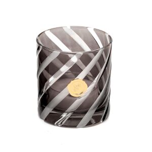 Siyah Spiral Kesme Cam Mumluk