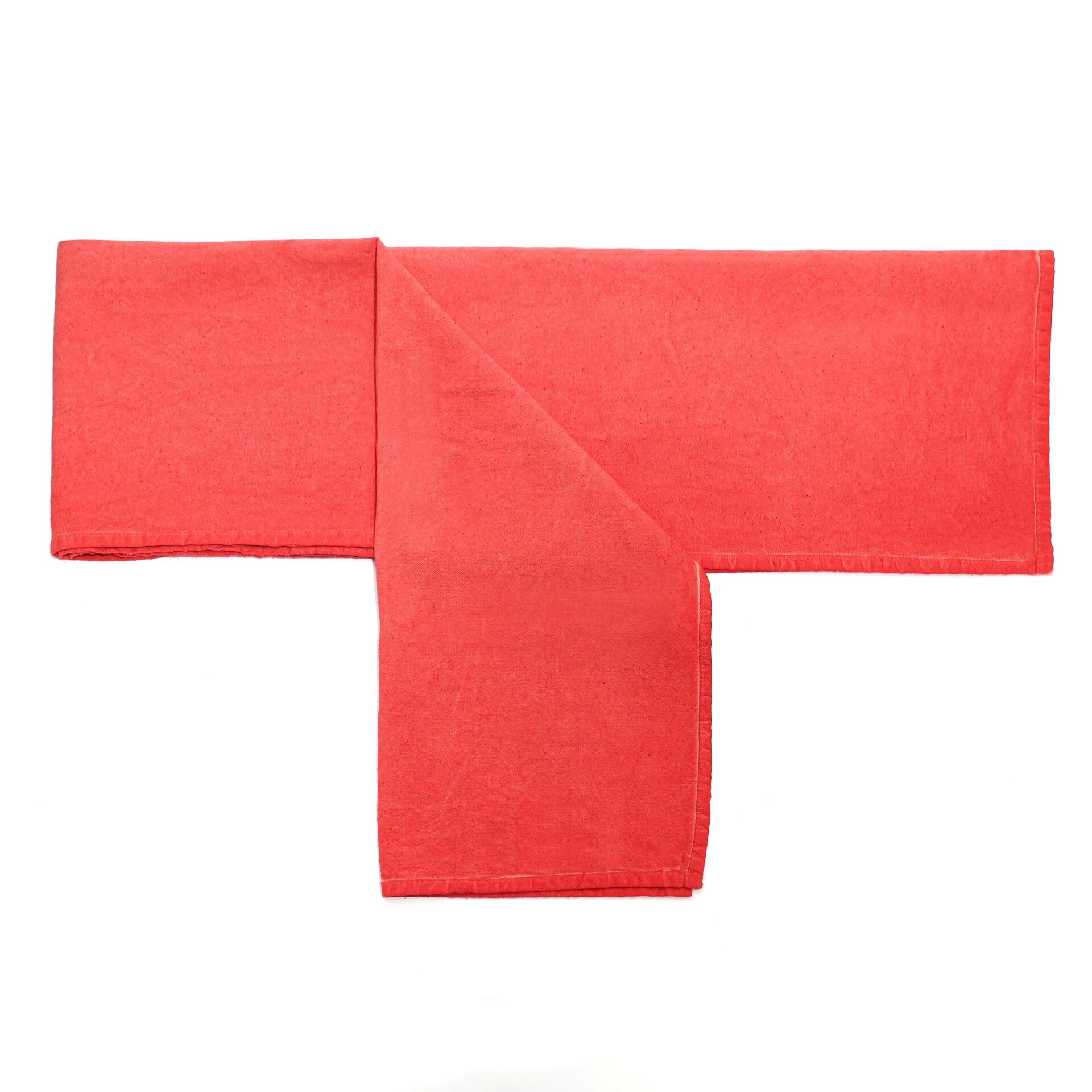 Taşlanmış Mercan Denim Pamuk Runner