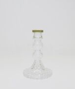 15 cm Gold Boyunlu Rölyef Kabartmalı Kristal Şamdan Mumluk ve Mum Seti