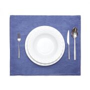 Taşlanmış Indigo Denim Pamuk Amerikan Servisi- 2'li Set