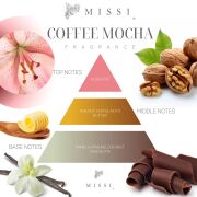 Büyük Üfleme Cam Ahşap Fitilli Coffe Mocha Vegan Mum (380 gr)