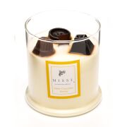 Büyük Üfleme Cam Ahşap Fitilli White Chocolate Mocha Vegan Mum (380 GR)