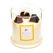 Büyük Üfleme Cam Ahşap Fitilli White Chocolate Mocha Vegan Mum (380 GR)