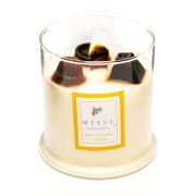 Büyük Üfleme Cam Ahşap Fitilli White Chocolate Mocha Vegan Mum (380 GR)