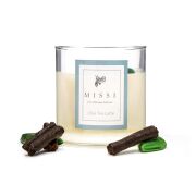 Üfleme Cam Ahşap Fitilli Chai Tea Latte Vegan Mum(140 gr)