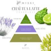 Üfleme Cam Ahşap Fitilli Chai Tea Latte Vegan Mum(140 gr)