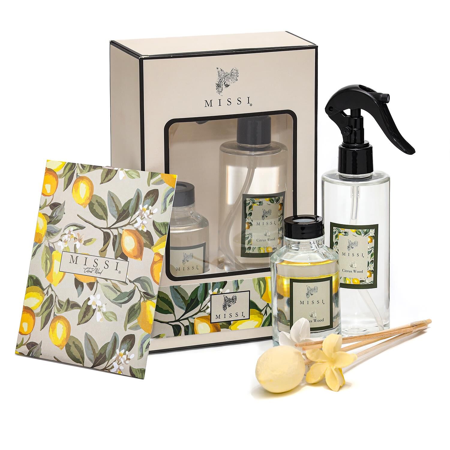 Limon Çiçeği Hediye Seti (Oda kokusu-Oda spreyi-Kokulu zarf)