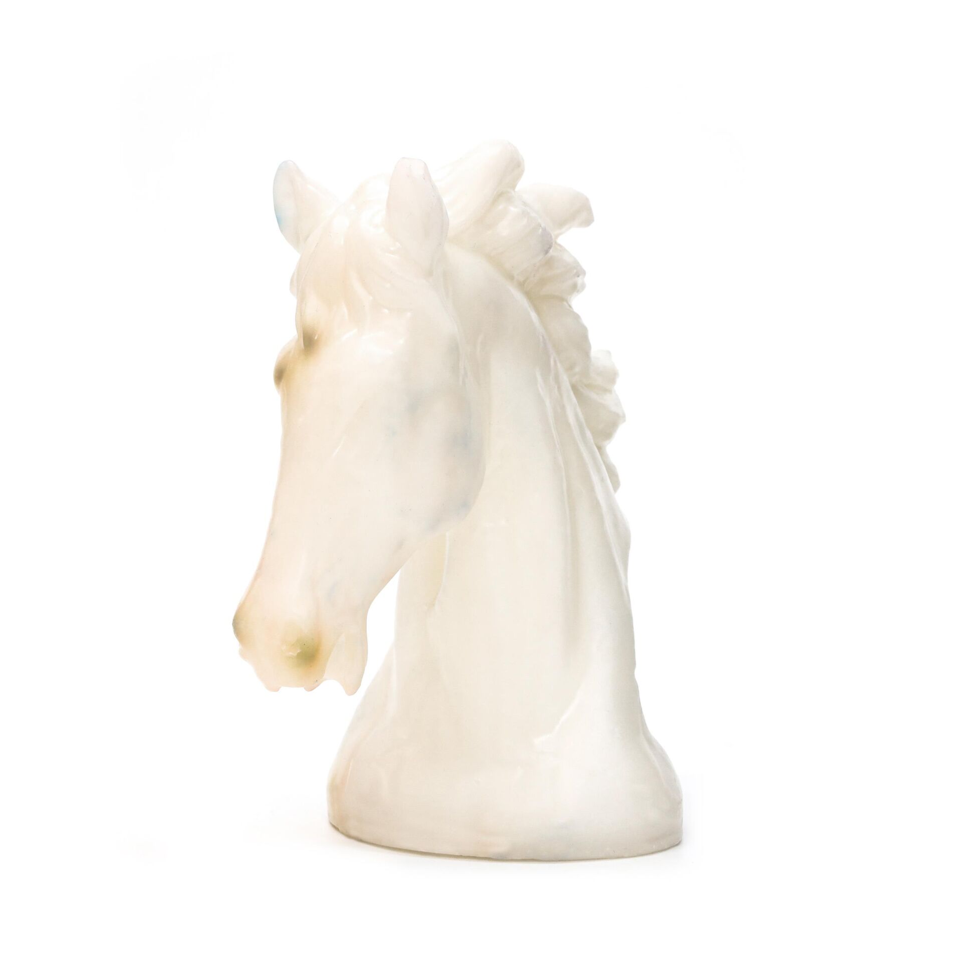 Dekoratif Büyük Ekru At Mum (24 cm)