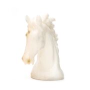 Dekoratif Büyük Ekru At Mum (24 cm)
